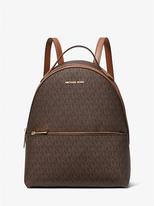 Michael Kors Sheila Medium Two-Tone Signature Logo Backpack