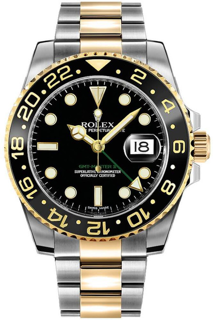 ROLEX Gmt-Master Ii Two Tone Black Dial Men'S Watch 116713Ln-0001 Image 1