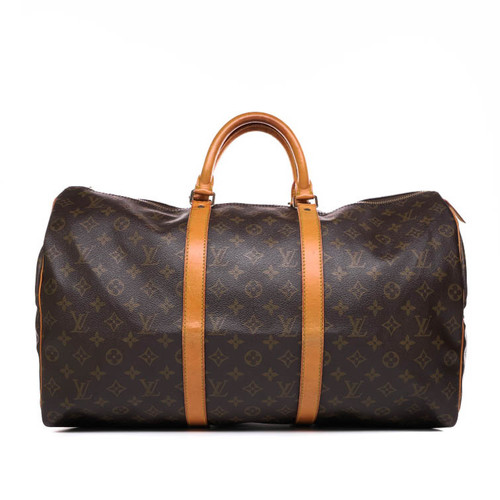 LOUIS VUITTON  Keepall travel bag Brown Monogram coated canvas (PRE-OWNED)