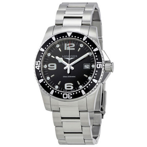 LONGINES  HydroConquest Quartz Black Dial Men's Watch