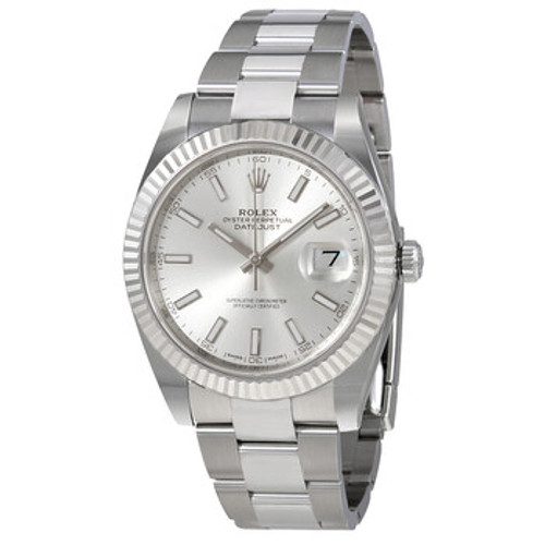 ROLEX Datejust Silver Dial Automatic Men's Oyster Watch