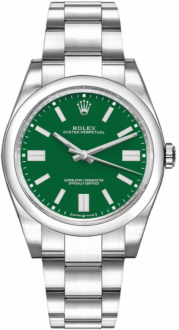 ROLEX Oyster Perpetual 36 Green Dial Steel Midsize Watch M126000-0005 Image 1 ROLEX Oyster Perpetual 36 Green Dial Steel Midsize Watch M126000-0005 Image 1