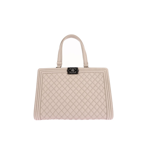 CHANEL Boy Tote Bag Beige Leather (Brand New)