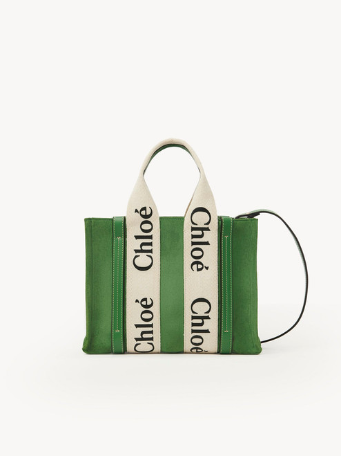 CHLOE small woody tote  bag-Green