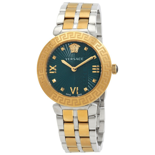 VERSACE Greca Icon Quartz Green Dial Two-Tone Ladies Watch (Arriving in Delhi)