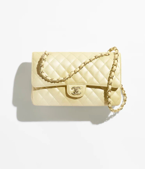 CHANEL Classic  Cloudy Pearly Goatskin & Gold-Tone Metal Handbag