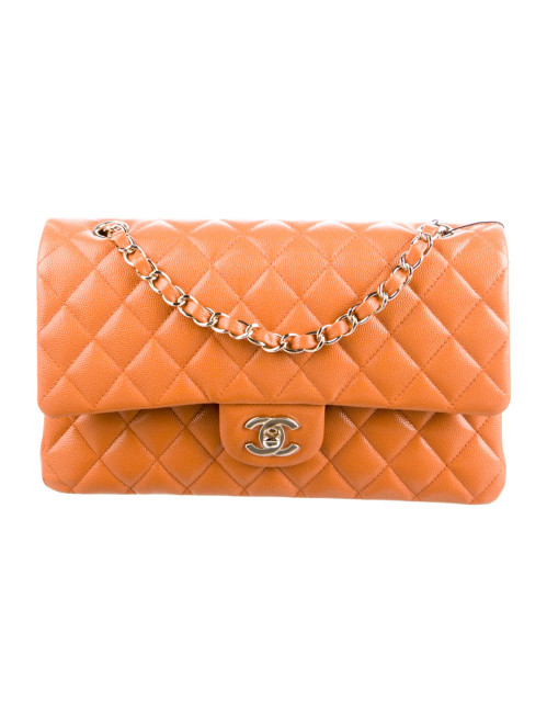 CHANEL Classic Medium Double Flap Bag - Orange