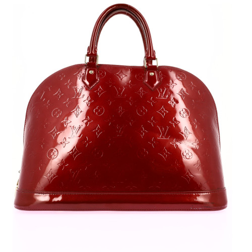 LOUIS VUITTON alma mm handbag Patent Leather Red Image 1