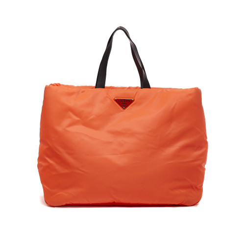 PRADA Nylon Orange Tote Bag Image 1