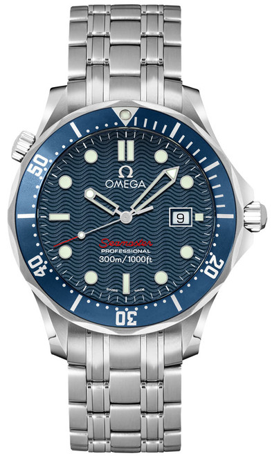 OMEGA Seamaster Quartz Blue Dial Men'S Watch 2221.80.00 Image 1