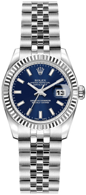 ROLEX Lady-Datejust 26 Blue Dial Jubilee Bracelet Watch 179174 Image 1 ROLEX Lady-Datejust 26 Blue Dial Jubilee Bracelet Watch 179174 Image 1