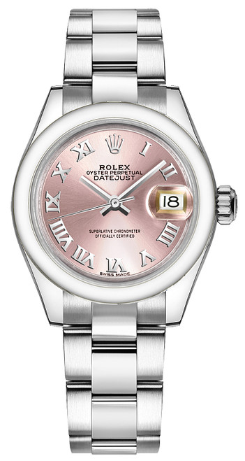 ROLEX Lady-Datejust 28 Pink Roman Numeral Oyster Bracelet Watch 279160 Image 1 ROLEX Lady-Datejust 28 Pink Roman Numeral Oyster Bracelet Watch 279160 Image 1