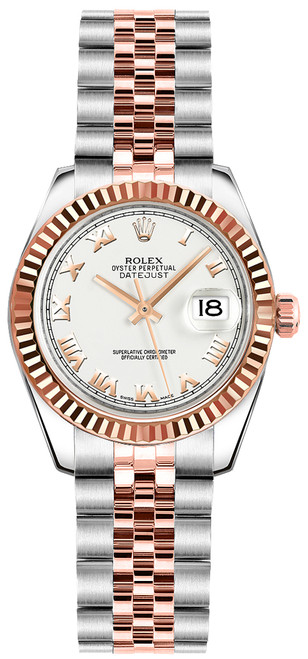 ROLEX Lady-Datejust 26 Roman Numeral White Dial Women
S Watch 179171 Image 1