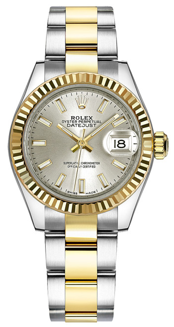 ROLEX Lady-Datejust 28 Silver Dial Oyster Bracelet Watch 279173-0020 Image 1