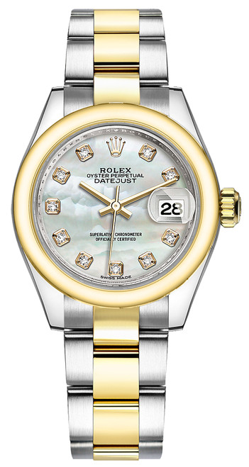 ROLEX Lady-Datejust 28 Mother Of Pearl Diamond Watch 279163 Image 1