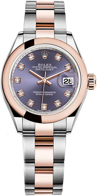 ROLEX Lady-Datejust 28 Purple Diamond Women'S Watch 279161-0016 Image 1