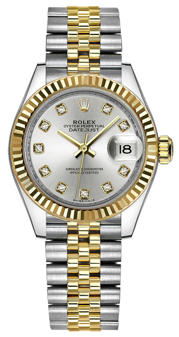 ROLEX Lady-Datejust 28 Silver Dial Jubilee Bracelet Women'S Watch 279173-0007 Image 1