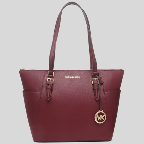 MICHAEL KORS  Charlotte Large Top Zip Tote - Dark Cherry