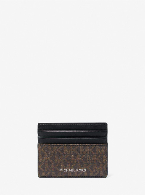 【emis】24FW新作★ OUT LINE LOGO CARD HOLDER Cooper Graphic Logo Tall Card Case | Michael Kors [US]