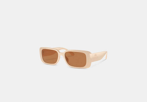 COACH Narrow Rectangle Sunglasses OFF WHITE Image 1