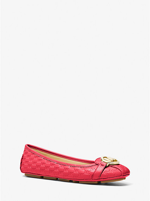 MICHAEL KORS Fulton Logo Embossed Moccasin DK SANGRIA Image 1