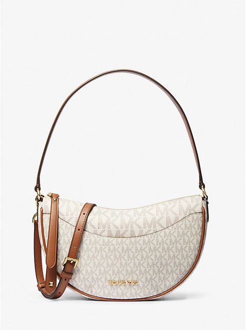 MICHAEL KORS Dover Medium Signature Logo Crossbody Bag VANILLA Image 1