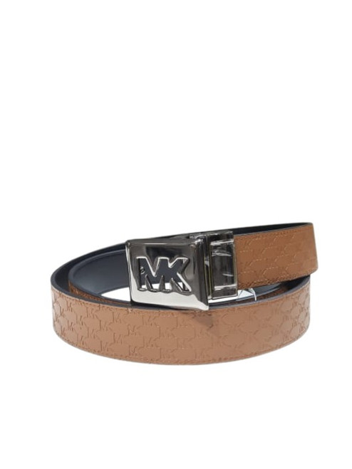 MICHAEL KORS  Reversible Logo Embossed Faux Leather Belt - Luggage (@Delhi Studio)