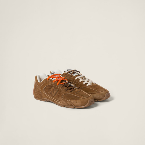 NEW BALANCE X Miu Miu xxx sneakers in suede and mesh - Ecru