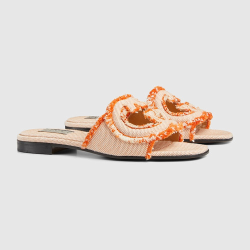 GUCCI Gg Pattern Sandals For Women - Orange