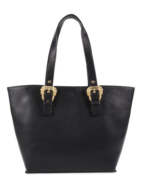 VERSACE JEANS COUTURE Range Buckle Logo Tote BLACK Image 1
