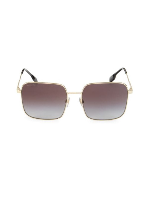 BURBERRY 58Mm Square Sunglasses GOLD GREY Image 1