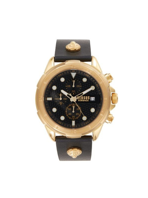 VERSUS VERSACE 46Mm Goldtone Stainless Steel & Leather Chronograph Watch ONE SIZE Image 1