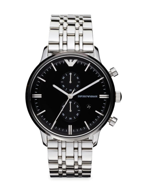 EMPORIO ARMANI Classic Stainless Steel Watch ONE SIZE Image 1