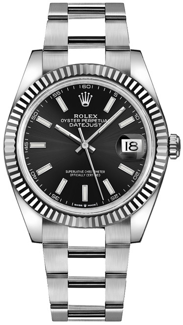 ROLEX Datejust 41 Black Dial Oyster Bracelet Men'S Watch 126334-0017 Image 1