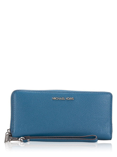 MICHAEL KORS Jet Set Travel Leather Large Continental Wallet Teal