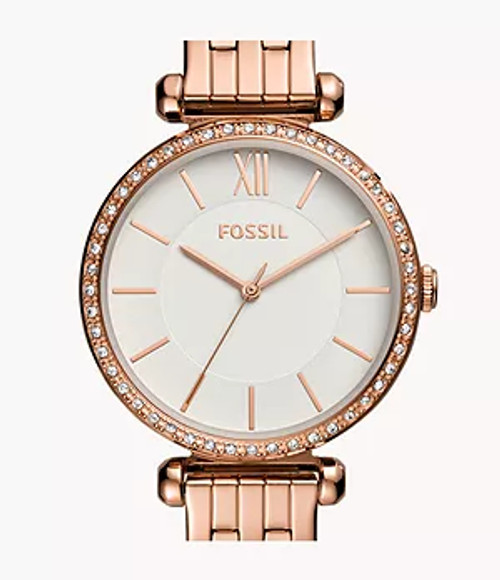 FOSSIL Tillie Three-Hand Rose Gold-Tone Stainless Steel Watch Bq3497 Image 1