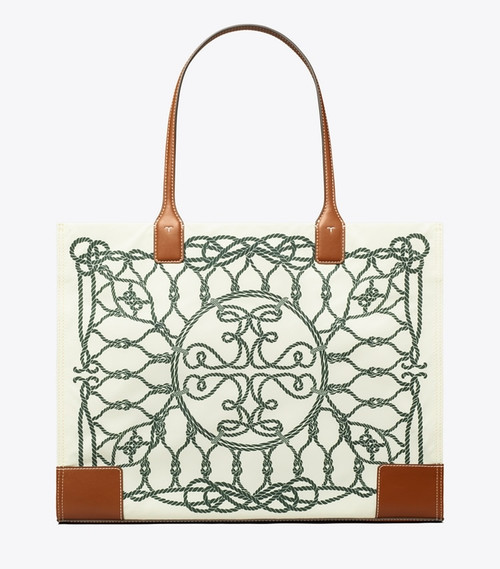 TORY BURCH Ella Printed Tote - Ivory Abstract Rope (Coming To Delhi)