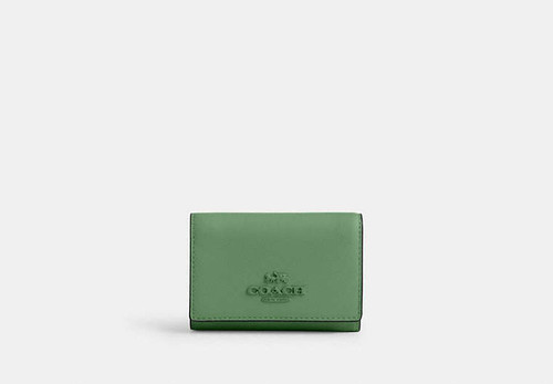 COACH Micro Wallet SILVER/SOFT GREEN Image 1