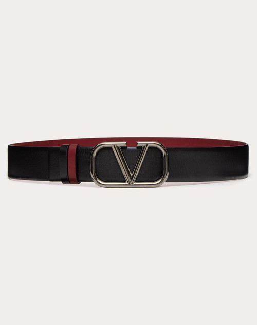 VALENTINO Reversible Vlogo Signature Belt In Calfskin. Height: 40 Mm