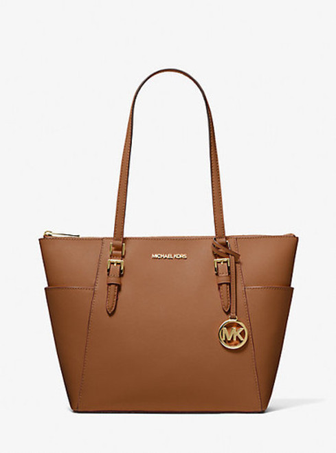 MICHAEL KORS  Charlotte Large  Saffiano Leather Top-zip Tote - Luggage (2 Weeks Ship)