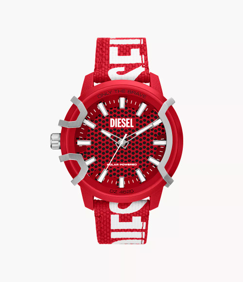 DIESEL Griffed Three-Hand Solar-Powered Red Rpet Watch Dz4620 Image 1