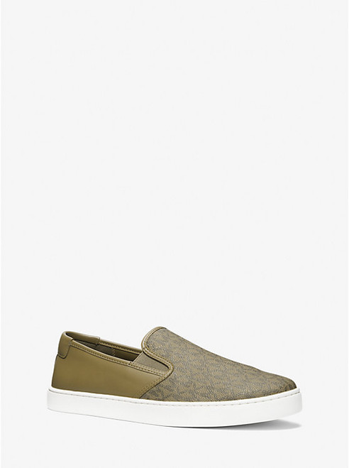 MICHAEL KORS Cal Logo And Leather Slip-On Sneaker OLIVE Image 1