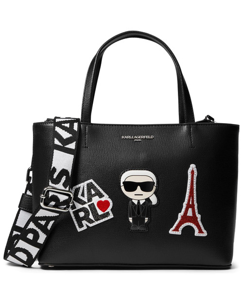KARL LAGERFELD PARIS Maybelle Tote BLACK PATCH Image 1