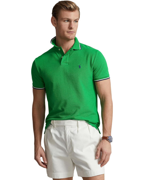POLO RALPH LAUREN  Classic Fit Mesh Polo Shirt COLOR PREPPY GREEN Image 1
