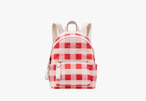 KATE SPADE Chelsea Gingham Mini Backpack PINK MULTI Image 1