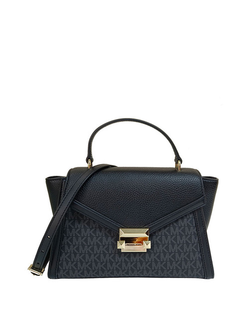 MICHAEL KORS  Whitney Medium Flap Top Handle Satchel Bag - Black (@Delhi Studio)