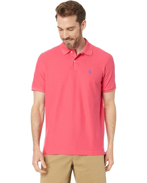 U.S. POLO ASSN. Ultimate Pique Polo Shirt ROUGE RED Image 1