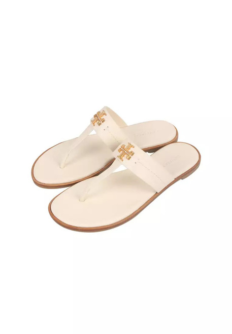 TORY BURCH Mini Everly Flat Sandals - White  (@Delhi Studio)