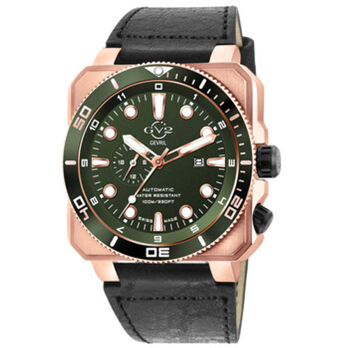 GV2 BY GEVRIL  XO Submarine Automatic Green Dial Men's Watch