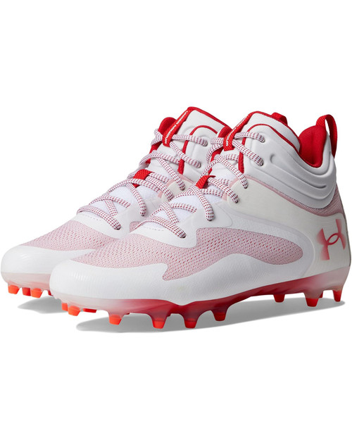 UNDER ARMOUR  Command Mc Mid Lacrosse Cleat COLOR WHITE/RED/RED Image 1